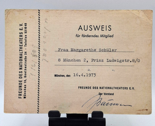 Alter mitgliedsausweis freunde - alter,