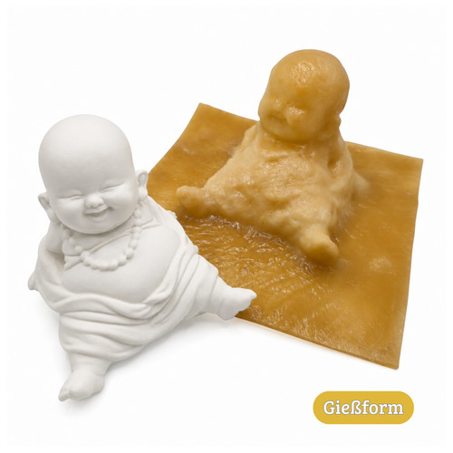 Gießform buddha lachend latex - lachend,