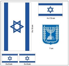 Aufkleber Set Israel Fahne Flagge