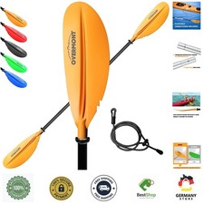 Aluminium Doppelpaddel verstellbar Kajak Kanadier Boot Ruder Paddel