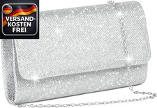 Silber clutch damen - silber,