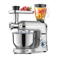 Homlee 3 in 1 Küchenmaschine 1800W Multifunktionale Knetmaschine 6-stufige