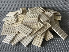 Lego 4x 3035 Weiß 4 Platten einfach vom Haufen 4x8   (Sch)