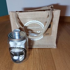 Camping Licht mit Kerzen und Jute Tasche