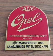seltene große Alt Opel Plakette von 1982 Preissler Email Feuervergoldet