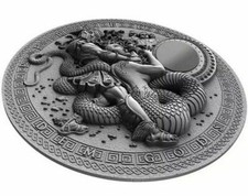 Niue 2018 2$- PERSEUS Silicone Demigods 2 Oz silber Münze