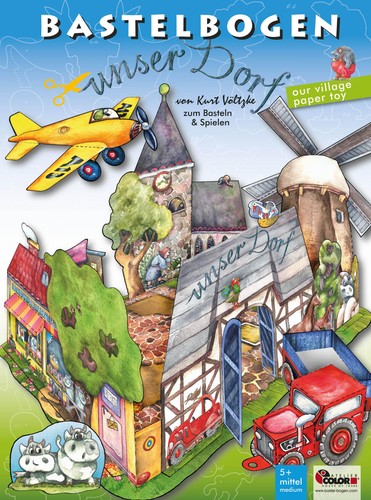 Unser dorf basteln bastelbogen - unser,