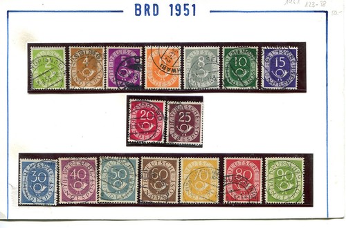 Bund posthorn 1951 michel - posthorn,