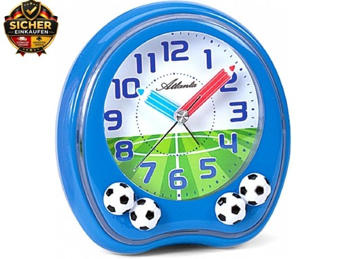 Kinderwecker fußball blau - kinderwecker,