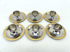 6 Eierbecher Chrom 70er Jahre