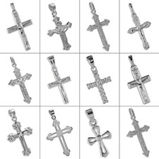 Kreuz Anhänger Kommunion Taufe Konfirmation - 925 Silber - auf Wunsch mit Kette