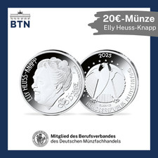 20 Euro Münze Elly Heuss-Knapp 2025 Silber Stempelglanz 20€