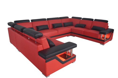 Ledersofa couch wohnlandschaft - ledersofa,