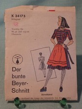 Schnittmuster Beyer-Schnitt K 34175 "Dirndlkleid" um 1940/50