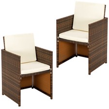 2er Set Aluminium Polyrattan Stühle Stuhl Sessel Gartenmöbel Rattan B-Ware