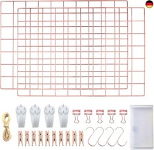  LOYONAL Gitter Foto Wandgitter Rosegold - Pinnwand Gitter Wand - Metallgitter 