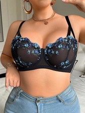 Große Größen Mesh Stickerei