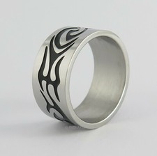 Edelstahlring - Ornamente Ring Edelstahl Damenring Herrenring Fingerring unisex