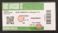 TICKET Copy UEFA Europa League 5.10.2023 Aris Limassol - Rangers FC