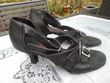 Tanzschuhe Tango Argentino Gr. 39.5 schwarz Echtleder neuwertig, TOP!!!