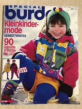 BURDA Special Kleinkindermode, 1991, Gr. 86-122, incl Anleitungen & Schnittbögen