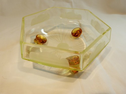 Seltene art deco glas schale - seltene,