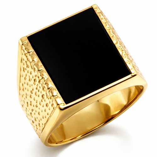 14k 585 gelb gold herrenring - 585,