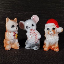 3 x kleine Vintage Tier Miniaturen aus Porzellan, Sammler, Miniatur, gebraucht