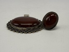 Karneol Ring Anhänger Silber