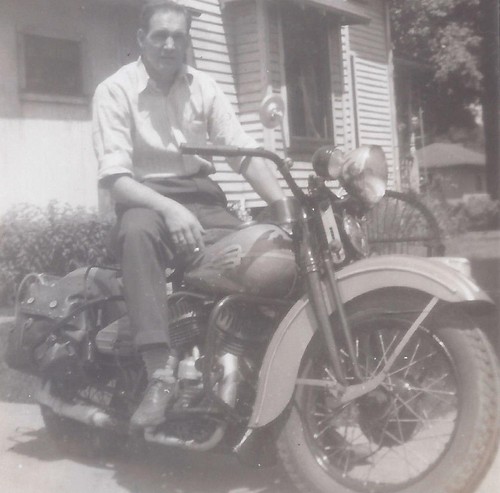 1950s snapshot foto rider - rider, auf