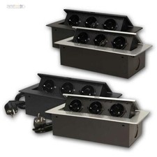Einbau-Tisch-Steckdose 3fach