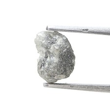 Groß Earthmine Diamant 2.56tcw Grau Funkelnde Natur Irregular Form Für Anhänger