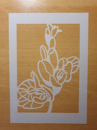 Schablone blüte ornament - schablone,