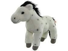 Teddy-Hermann Pferd, weiß mit schwarzen Punkten Kuscheltier 32cm Gebraucht Pferd