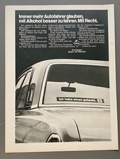 Ich habe einen getankt. Aral Alkohol Oldtimer 1968 Vintage Werbung Reklame V71