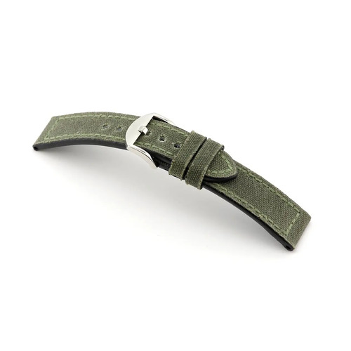 Uhrenarmband grün canvas - in,
