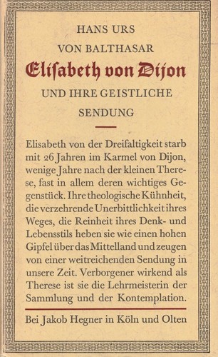 Hans urs von balthasar - von,