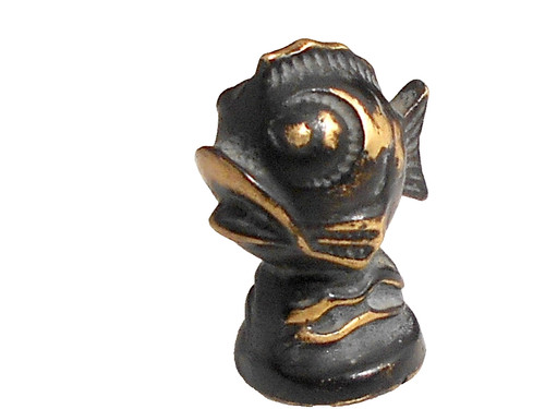 Fisch figur patiniert - figur, patiniert.