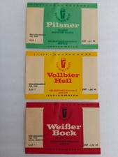 alt 3x DDR Bier Etikett Bier