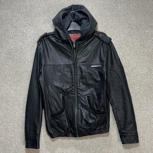 Superdry herren lederjacke mit - superdry,