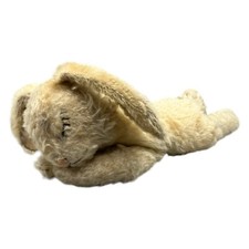 Steiff Hase Floppy Plüsch Stofftier liegend schlafend 30cm Beige Braun Vintage