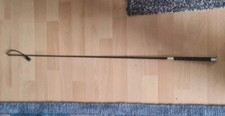 Equipage Dressurgerte 1 m Reitstock Peitsche Gerte schwarz mit Silbernen Knauf 