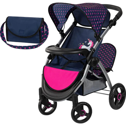 Puppen zwillingswagen einhorn - puppen-zwillingswagen,