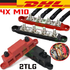 2x Sammelschiene Positiv Negativ Batterie Stromverteilerblock mit 4x M10 Klemme.