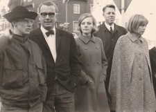 Vintage Foto Schöne Frauen im feinen Mantel  Männer Mode 50/60er Jahre