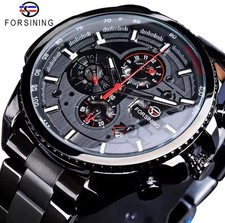 Herren Automatikuhr Edelstahl Mechanische Herrenuhr Luxus Militäruhr Männer Uhr