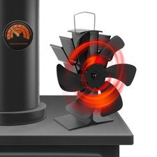 Kaminventilator Ventilator 6 Blatt Ofenventilator Gebläse Heizung Lärmminderung