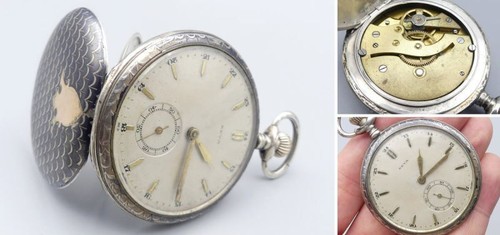 Antike herren taschenuhr neva - antike, herren-taschenuhr