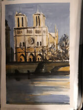Aquarell Notre Dam mittlere