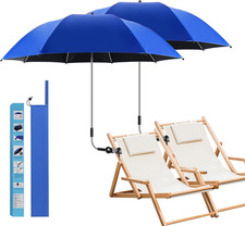 2 PACK Sonnenschirm Für Stuhl Mit Universal Klemmhalterung, UV Schutz 50+ 360° V
